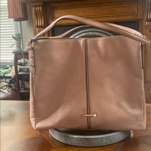 Anne Klein Leather Handbag Blush Pink